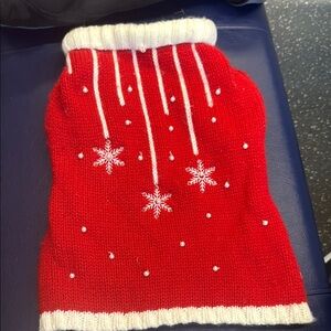 Red Snowflake Knit Sweater